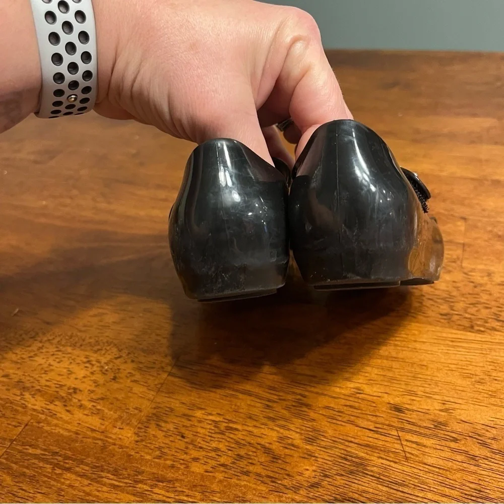 Black Bow Mini Melissa girls mary Jane shoes size 9